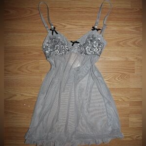 Sheer Grey Slip Dress